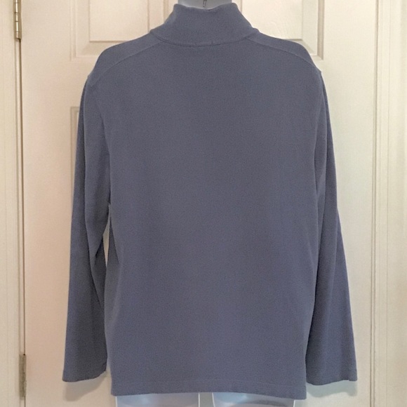 Men’s J.Crew dusty blue cotton 1/4 zip pullover - Picture 3 of 3